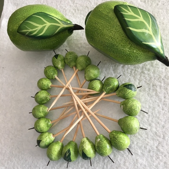 Lime shaped toothpick holders with caps - Picture 8 of 8